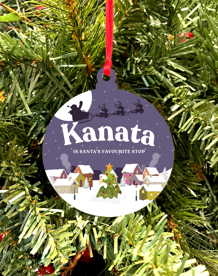 Kanata Edition: Santa's Favourite Stop Christmas Ornament